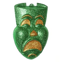 Large Glitter Tragedy Mask Mardi Gras Decoration