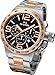TW Steel CB134 Men's XXL Chronograph Stainless Canteen Two-Tone Bracelet Band Black Dial Watch