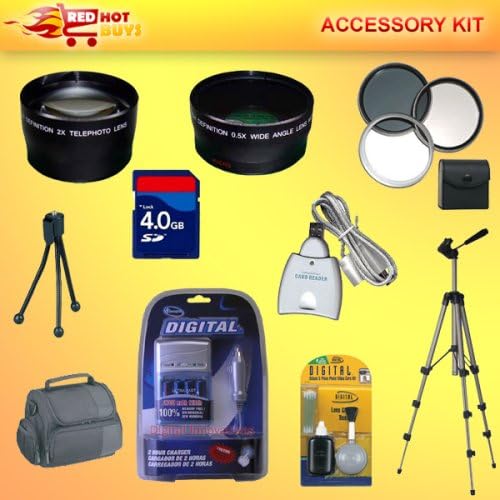 25PC ULTIMATE BEST BUY ACCESSORY KIT W/ LENSES & 4GB MEMORY & MUCH MORE FOR CANON POWERSHOT S3 IS S5 IS