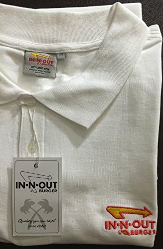 Collectible, In N Out Burger Men's Polo Golf Shirt XXL 100% Cotton + FREE BONUS