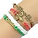 HUMASOL Retro Infinite Bracelet Leather Knit Rope Bracelet Gift