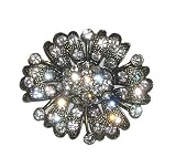 Brooches - Fancy Flower Design Rhinestone Brooch