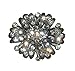 Brooches - Fancy Flower Design Rhinestone Brooch