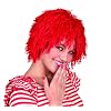 Rote Clown Perücke - Clownperücke Wolle rot