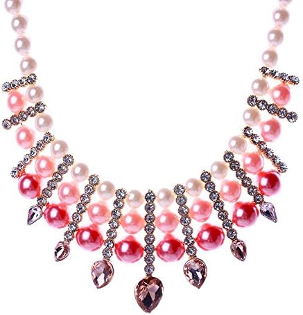 ATHING_Jewelry Jewelry Summer Style Colourful Chork Imitation Peal And Crystal Pendent
