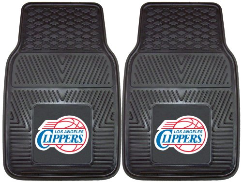 Fan Mats 9293 NBA - Los Angeles Clippers 18" x 27" Heavy Duty Vinyl Car Mat Set