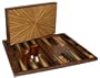 Heirloom Gift Bazaar 19 Inch Walnut Wood Pinwheel Tabletop Backgammon Set