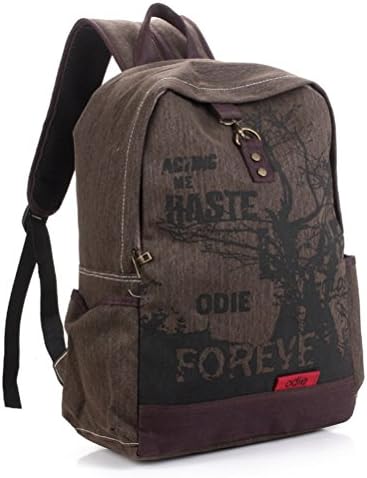 Girls Reto Vintage London Style Canvas Rucksack Student Bags Travel Backpacks Coffee