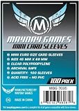 Mini Euro Game Play Card Sleeves (100 Sleeves/Pack - 45 MM X 68 MM)