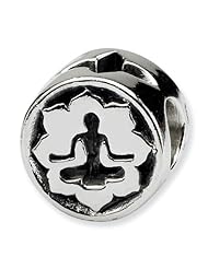 Sterling Silver Reflections Yoga Lotus Bead (4mm Diameter Hole)