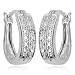 Platinum Plated Sterling Silver Genuine Diamond Accent...