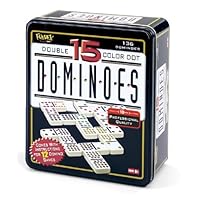 Double 15 Color Dot Dominoes