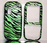 Electric Green with Black Zebra Stripe Samsung T469 Gravity 2 / II Snap on  ....