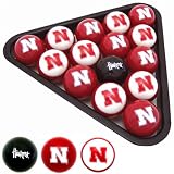 Billiard Pool Balls Set with Cue Ball - Nebraska