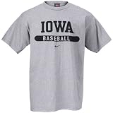Nike Iowa Hawkeyes Ash Baseball T-shirt