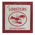 "Live Lobsters" Wall Sign - 12 x 12"