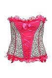 Torrid Plus Size Black And White Leopard With Pink Lace Bustier