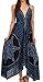 Sakkas Shana Batik Embroidered Handkerchief Hem Adjustable Halter Dress