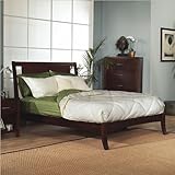 Modus Furniture Nevis Full Size Low Profile Sleigh Bed, Spice
