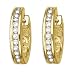 14K Yellow Gold 1/2 ct. Diamond Huggie Earrings