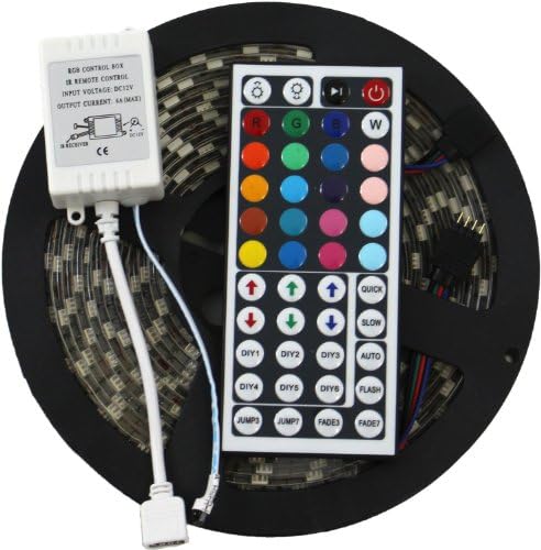AOXLED®LED-STRIP Strip 16.4FT SMD Water-Resistant 300LEDs RGB Flexible LED Strip Light Lamp Kit Plus 44 Key IR Remote Controller