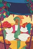Asia Magazine: Afghanistan - The Bazaar Fruit-Seller - Frank McIntosh Art Print Poster - 20 x 29
