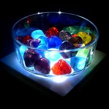 Fortune Products LB-5W Square Light Base with White LED's, 5" Length x 5" Width x 1-1/4" Height