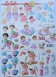 A4 3D step by step Le Suh decoupage sheet - mini projects - children