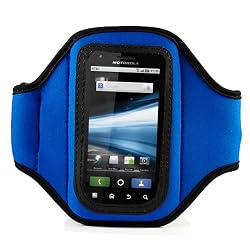 Elegant OEM VG Brand (Blue) Armband with Sweat Resistant lining for LG Thrill 4G Android Phone + Live * Laugh * Love Vangoddy Wrist Band!!!
