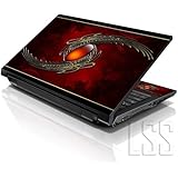 LSS 15 15.6 inch Laptop Notebook Skin Sticker Cover Art Decal Fits 13.3" 14" 15.6" 16" HP Dell Lenovo Apple Asus Acer Compaq (Free 2 Wrist Pad Included) Red Sign