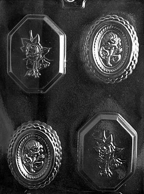 OVAL ROSE BAR Miscellaneous Candy Mold Chocolate 