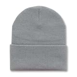 12 Long Beanies Wholesale- Medium Grey