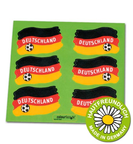 FASCHING 31516 Fan-Hautaufkleber “Deutschland” Tattoo NEU/OVP