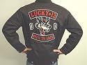 Lucky 13 Born to Lose Big Bad Wolf Tattoo Black Lined Chino Jacket - Bad Boy Biker, Car Club, Punk Chino Jacket - Fully Lined