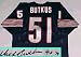 Dick Butkus Autographed Chicago Bears Throwback Blue Jersey with 