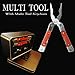 Multitool - Emergency Survival Pocket Tool - Camping Tool with Multi - Tool Keychain - Stainless Steel - Money Back Guarantee