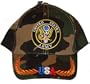 CAMO US ARMY OFFICAIL SEAL WITH AND OAK LEAF USA IN RED, WHITE & BLUE ON BILL AND CLOSURE