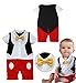 stylesilove.com Baby Boy Bowtie Cartoon Photo Prop Romper Onesie (100/18-24 Months) White