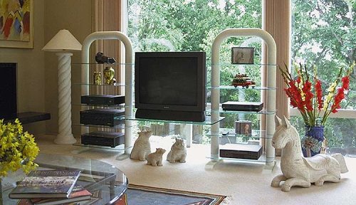 San Tropez S-9158w Entertainment Center (Desert White Shown)