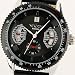 Brand New Gents Men Automatic Wrist Watch Black Leather Strap & Dial WM121