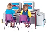 Kydz Computer Desk - Double - Green - School & Play Furniture