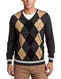 Fred Perry Men's Tipped Arglye V-Neck Sweater