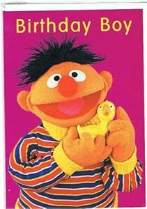 101 cheap stocking stuffer ideas Sesame Street - Ernie - Birthday Boy - Happy Birthday Greetings Card SG8: Amazon.co.uk: Office
