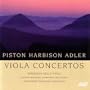 Piston, Harbison, Adler: Viola Concertos