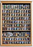 IMAGE OF Large 144 Shot Glass Shooter Display Case Rack Holder Cabinet, Holds Hard Rack, Jack Daniel - OAK Finish