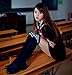 SPJ: Sailor Suit Cosplay Costume【Jacket+Skirt+Ribbon Tie+Socks】Orthodox School Girl
