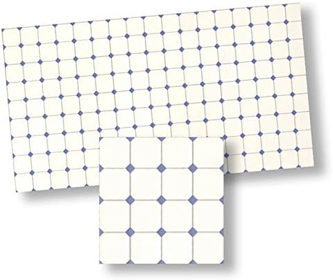 World Model Miniatures Dollhouse Miniature Blue Diamond & White Wall Tiles