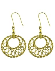 10 Karat Yellow Gold Twisted Rope Dangle Earrings