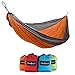HŌMECO Double and Single Camping Hammock, Lightweight Nylon Parachute Travel Hammocks (Orange, Double)