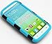 One Touch Fierce 2 Case, Bastex Heavy Duty Hybrid Dynamic Protective Case - Baby Blue Soft Silicone Cover with Black Hard Shell Case for Alcatel One Touch Fierce 2 7040T, Pop Icon A564C